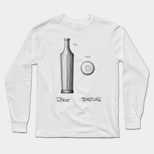 Bottle Design Vintage Patent Drawing Long Sleeve T-Shirt